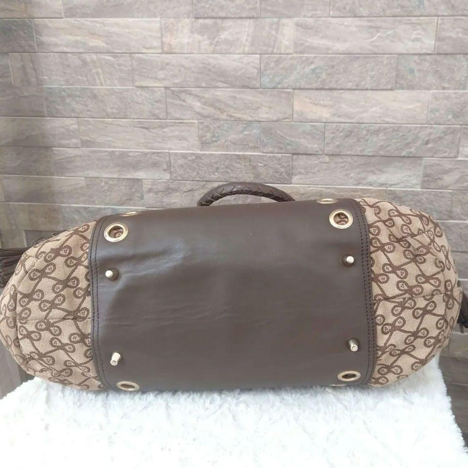 Anya Hindmarch Shoulder Bag Handbag Genuine Leather Beige Brown From