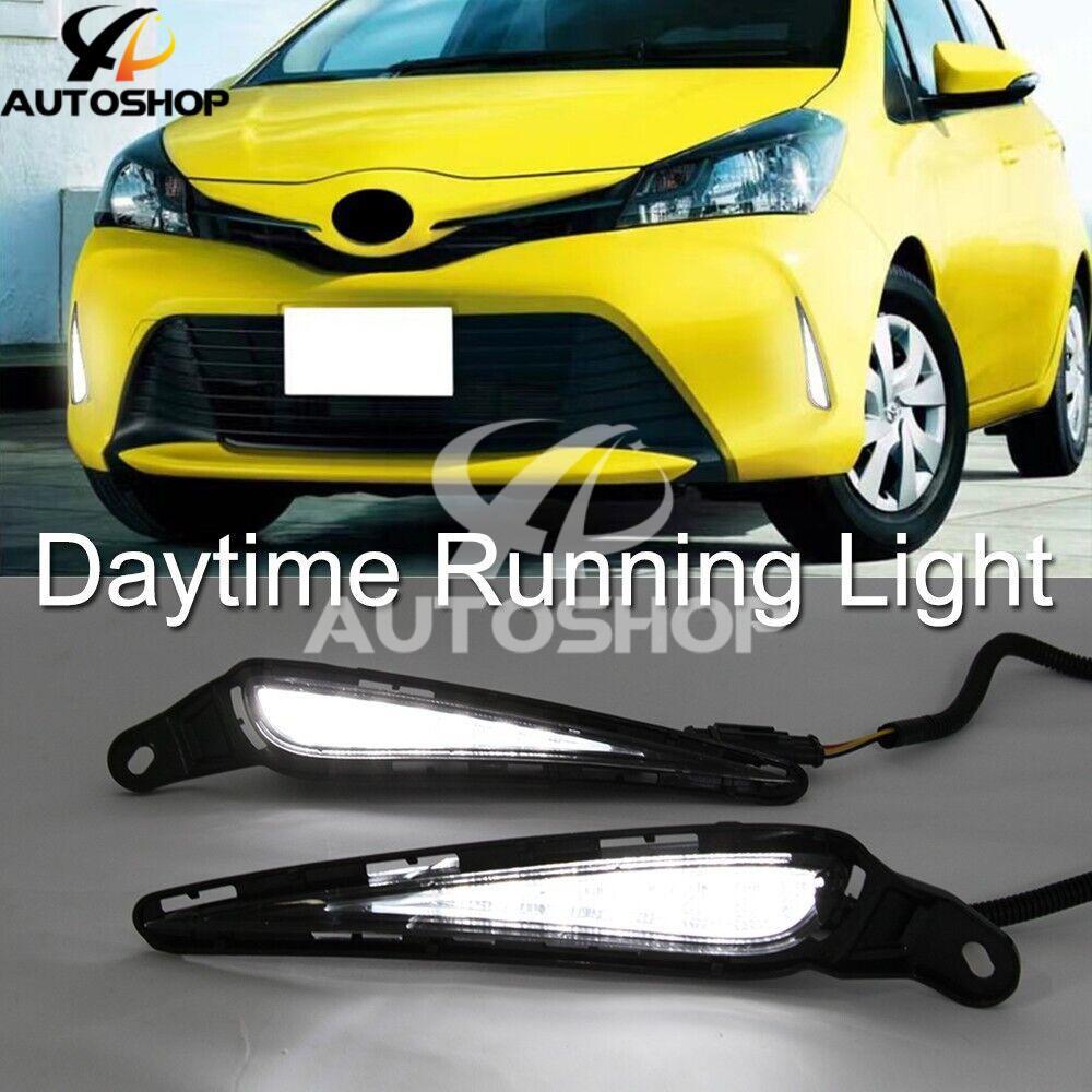 For Toyota Vitz 2014 2015 2016 LED DRL Daytime Running Light Fog