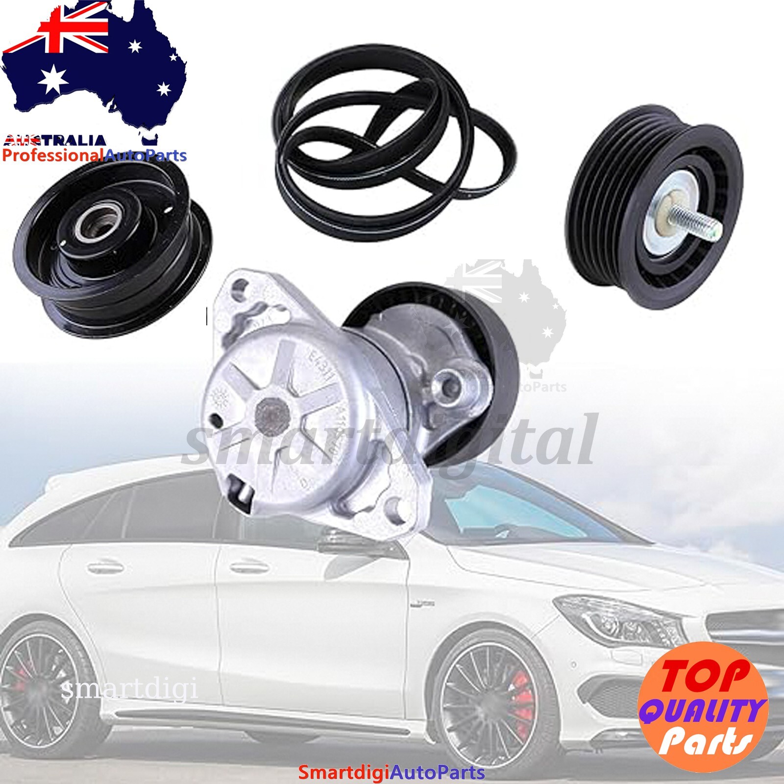 Drive Belt Tensioner Pulley Kit For Mercedes W164 W212 R171 R230 ML350