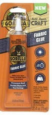 Gorilla Waterproof Fabric Glue 2.5 Ounce, 1-Pack, Clear