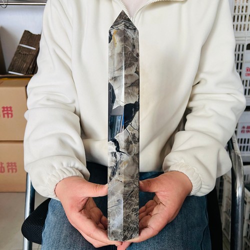 3.19LB Polishing and Restoration of Natural Volcanic Agate Crystal Tower 1450g - Picture 12 of 14