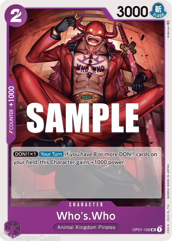 OP01-109 Who's.Who Uncommon English One Piece TCG Card