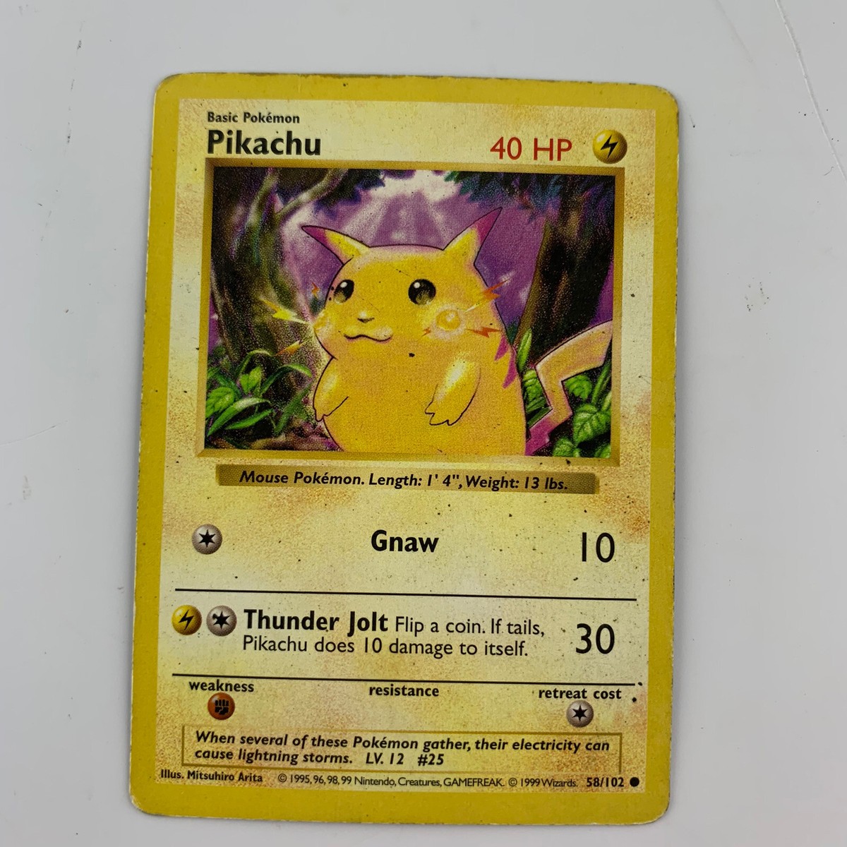 1999 Pokemon 1st Edition Shadowless Base Set Yellow Cheeks Pikachu