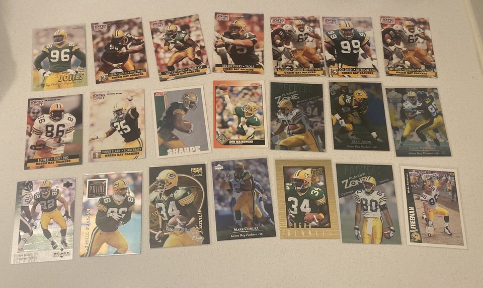 Green Bay Packers Card Lot (120+ Cards) NFL Reggie White, Sharpe