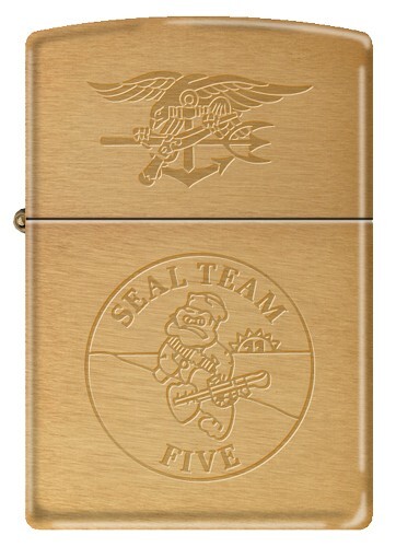 SEAL TEAM 5 Special Operations Zippo US Navy Sea, Air, Land Team Brushed Brass
