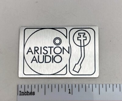 Ariston Audio Turntable Badge Logo for Base - Custom Made Aluminum 