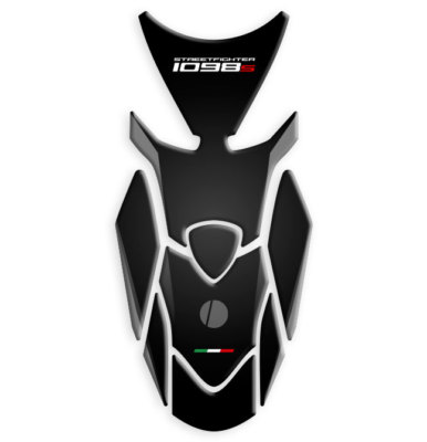 Paraserbatoio In Resina 3D Compatibile Ducati Streetfighter 1098S – GP-226(M) Nero, Adesivo Effetto Rilievo Made In Italy - 5