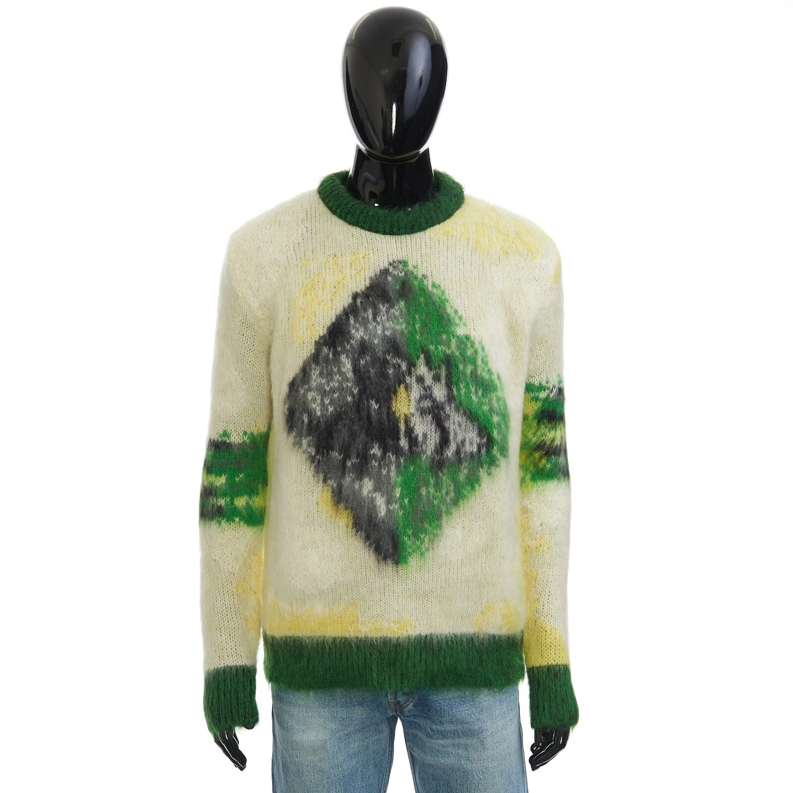 Dior — DIOR x PETER DOIG 2700$ Multicolor Sweater - Brushed Mohair/Wool Jacquard
