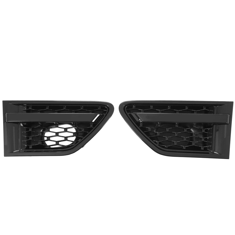 For Land Rover Range Rover Sport 10-13 Gloss Black Front Grille Air Side Vents - Image 3 of 4