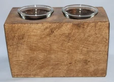 Vtg 2 Hole Wooden Sugar Mold Farmhouse Wood Decor Primitive Cottage Core