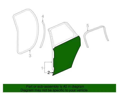 Panel de puerta trasera lado del conductor genuino GM 2007-2017 Chevrolet Saturn GMC 15217593 Foto 2 de 2