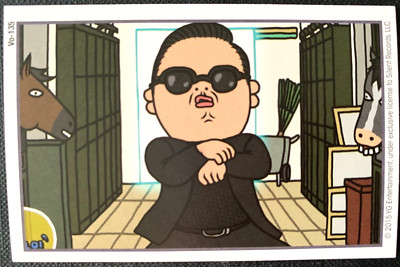 PSY GANGNAM STYLE COVER K-POP RARE TRADING ROOKIE CARD, COLLECTOR FRENCH EDITION