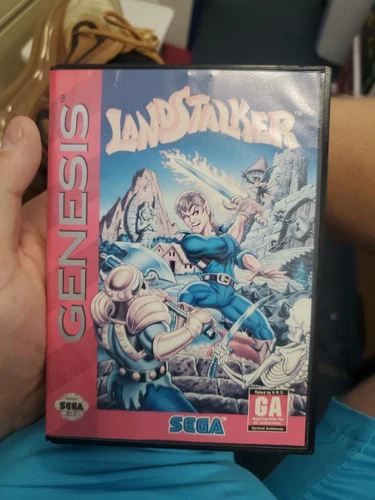 Landstalker (Sega Genesis, 1993) box and game no manual 