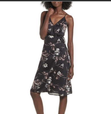 astr the label satin wrap dress ASTR Scarves