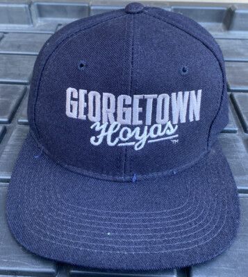 Vintage 90s Georgetown Hoyas Youngan Script SnapBack Hat Cap Wool Blend