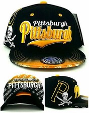 Pittsburgh New Leader Youth Kids Pirates Black Jolly Roger Era Snapback Hat Cap