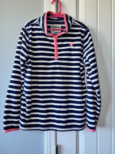 3 girls Fleece Half zip sweatshirts. Size 10. OshKosh. Worn twice each. EUC - Picture 3 of 4