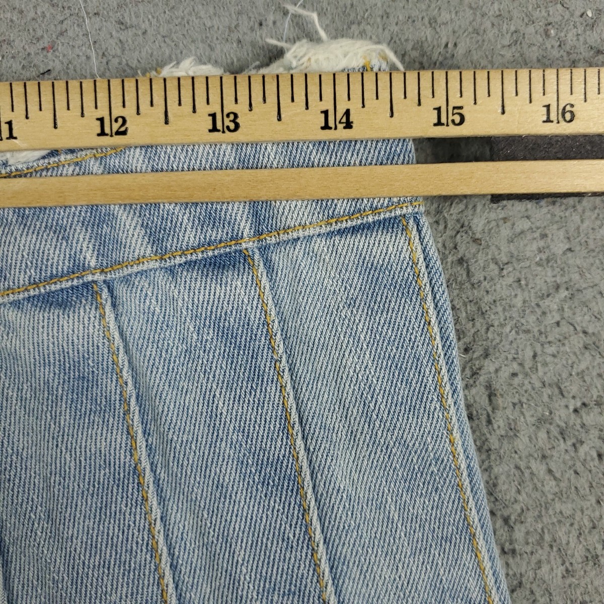 Andersson Bell Skirt Womens Size 27 Blue Apron Pleated Denim