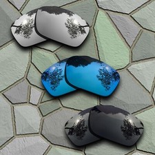 Blue Chrome Grey Black Polarized Lenses Replacement For-Oakley Siphon OO9429