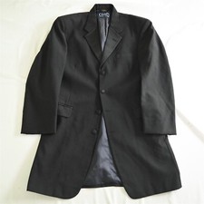 Vtg Chaps Ralph Lauren 39R 40R Black 100 Wool Long Mens Tux Tuxedo