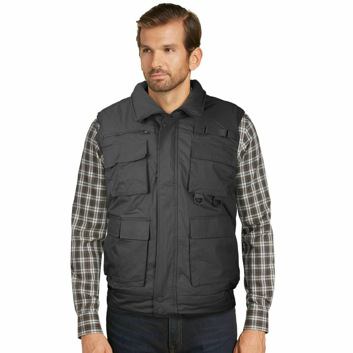 Men's Premium Multi Pocket Zip Up Military Fishing Hunting Utility