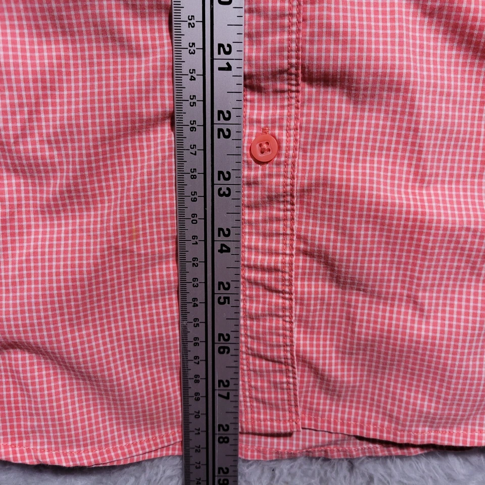 Camisa deportiva mundial para mujer XL rosa a cuadros mangas largas con lengüeta ventilada al aire libre Foto 4 de 4