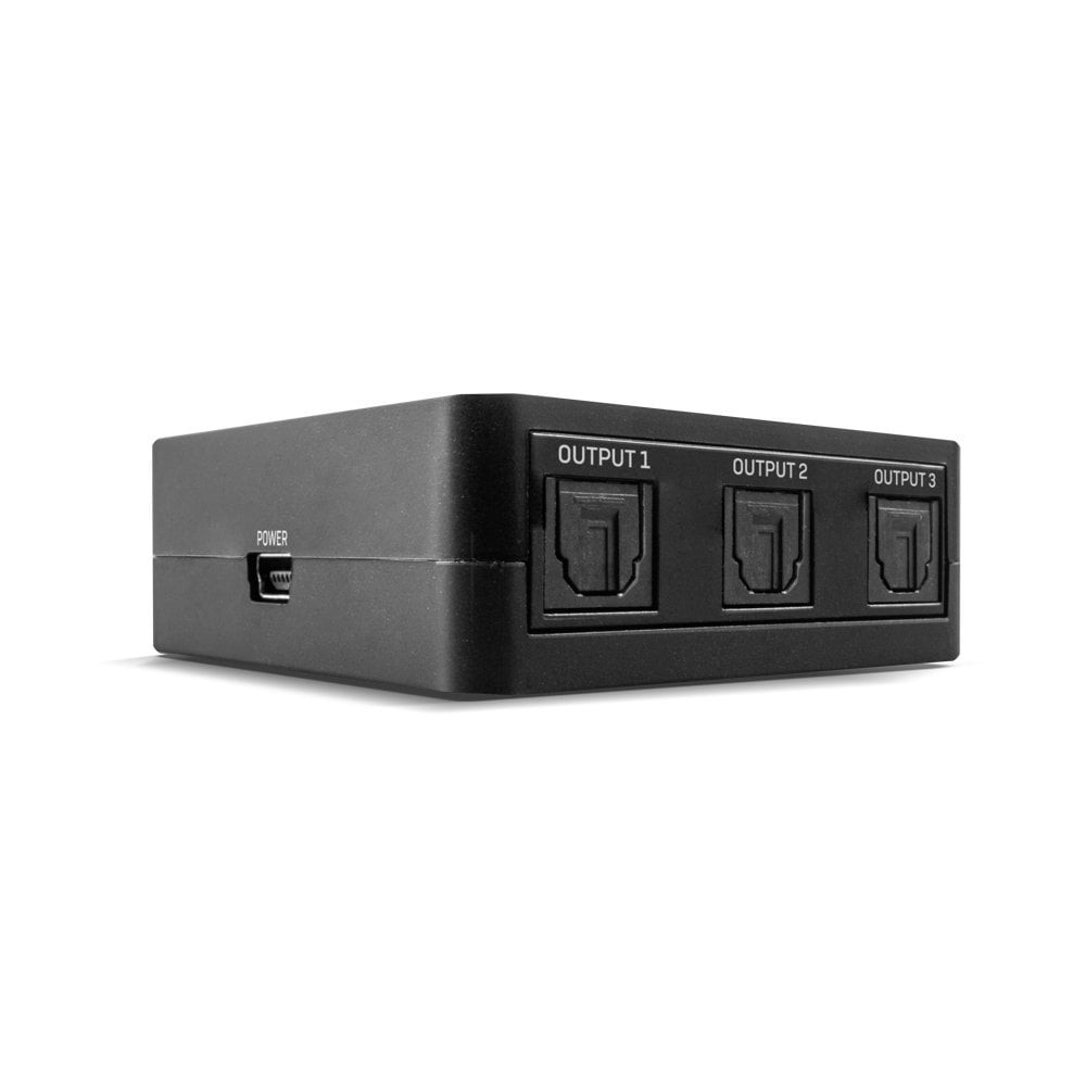 3 Port TosLink Optical Digital Audio Splitter 1 In 3 Out SPDIF Audio Hub