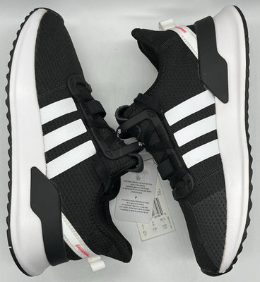adidas Originals U_Path Run J Core Black White G28108 Size 4.5 NWOB Running