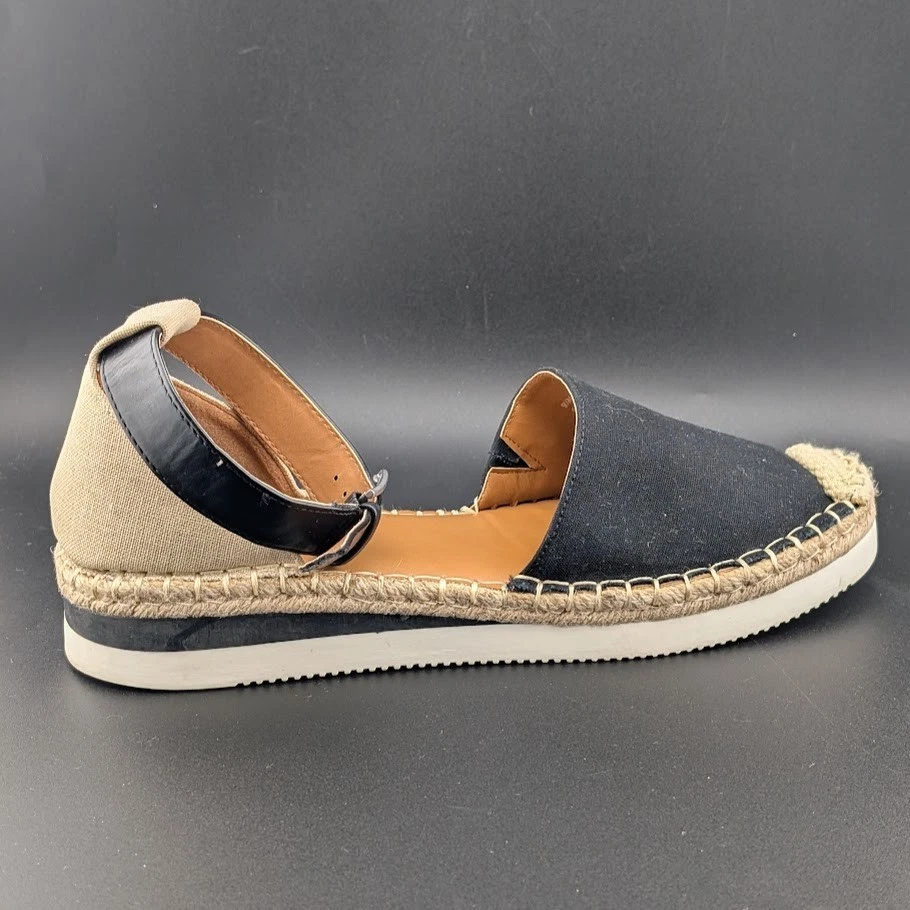 a.n.a женщин размер 9,5 М Clara на танкетке сандалии эспадрильи с резиновая подошва - черный - Изображение 2 из 4