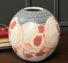 Mata Ortiz Pottery Hilario Quezada Jr Etched Skull Day Of Dead Mexican Fine Art