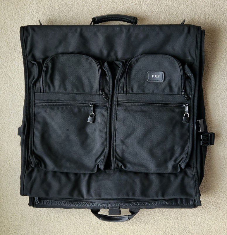TUMI Alpha Bi-Fold Carry On Garment Bag Black Ballistic Nylon 24x19 - EXCELLENT