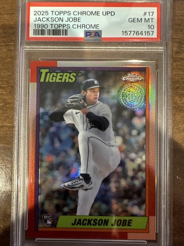2025 Topps Chrome Update - Jackson Jobe #17 1990 Topps Chrome PSA 10 (RC)