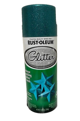 Rust-Oleum Glitter Turquoise Green   Spray Paint 10.25 oz Intense Sparkle 302573