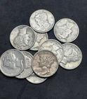 Lot Of (10) 1936-1945 XF/AU Mercury Silver Dime Lot P D S Mints