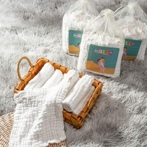 Baby Washcloths - Natural Cotton Baby - Soft Newborn Baby Face Towel for Sens... - Picture 6 of 8