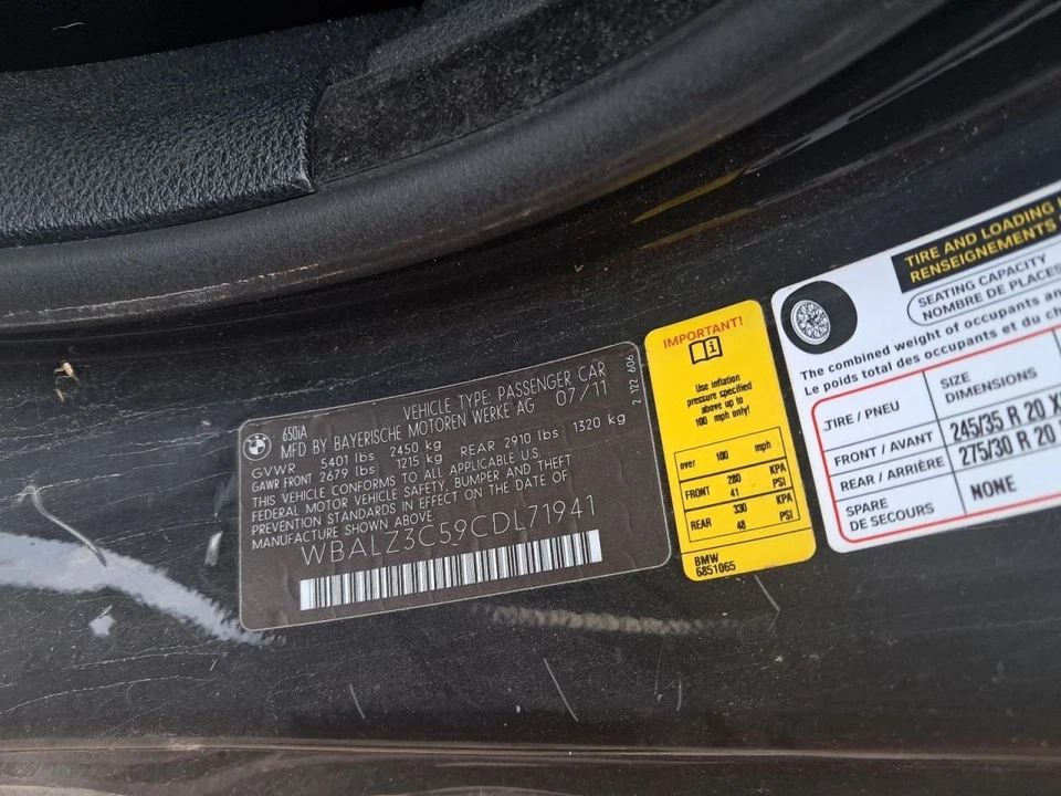 Automatic Transmission 8 Speed RWD Fits 12 BMW 650i 2563331 - Image 3 of 4