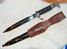 German WWII K98 Dress Walking Out Bayonet w/ Scabbard & Frog - Rare CURNA mfg