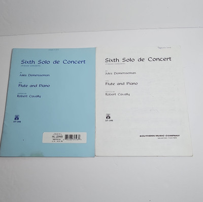 Sixth Solo de Concert by Jules Demersseman for Flute and Piano Sheet Music