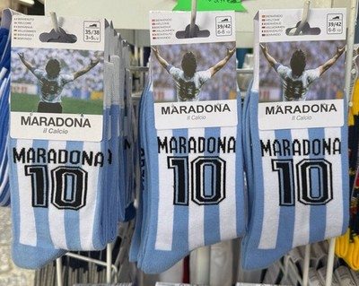 Maradona Diego Socken Socken Neapel Baumwolle Frottee Fußball Argentinien Fan Pibe