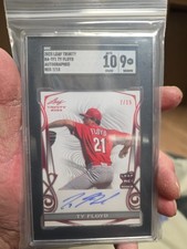 2023 Leaf Trinity Ty Floyd Red Rookie Autograph /15 SGC 9