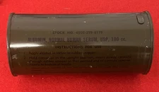 Vietnam War Era US Serum Albumin Can LRRP SEAL SOG MIKE FORCE First Aid Medic