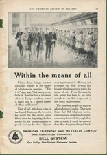 Magazine Ad - 1925 - AT&T / Bell System - Within the means of all