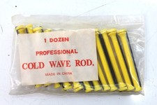 Vintage Professional Yellow Cold Wave Perm Rods 12ct- 5mm NOS 97-1024
