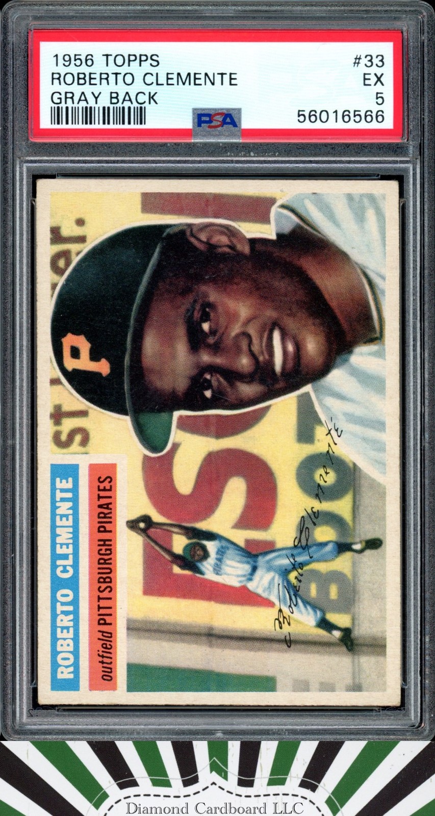 1956 Topps #33 Roberto Clemente PSA 5 Gray Back [CENTERED]