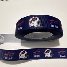 10 YARDS - NFL BUFFALO BILLS RIBBON, FREE S/H WHEN SPEND 25.00 FOR ALL AUCTIONS