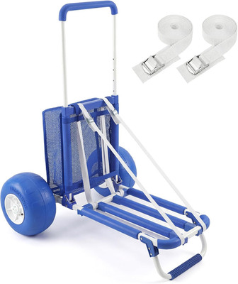 Sekey Beach Wagon with 12'' Big Wheels for Sand, Heavy Duty Collapsible Beach Car