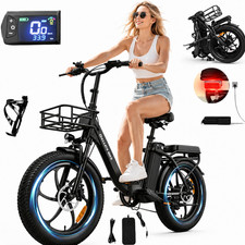 20" 750W Elektrofahrrad 48V 20Ah Klapprad Fatbike City E-Bike 150km 7Gänge …