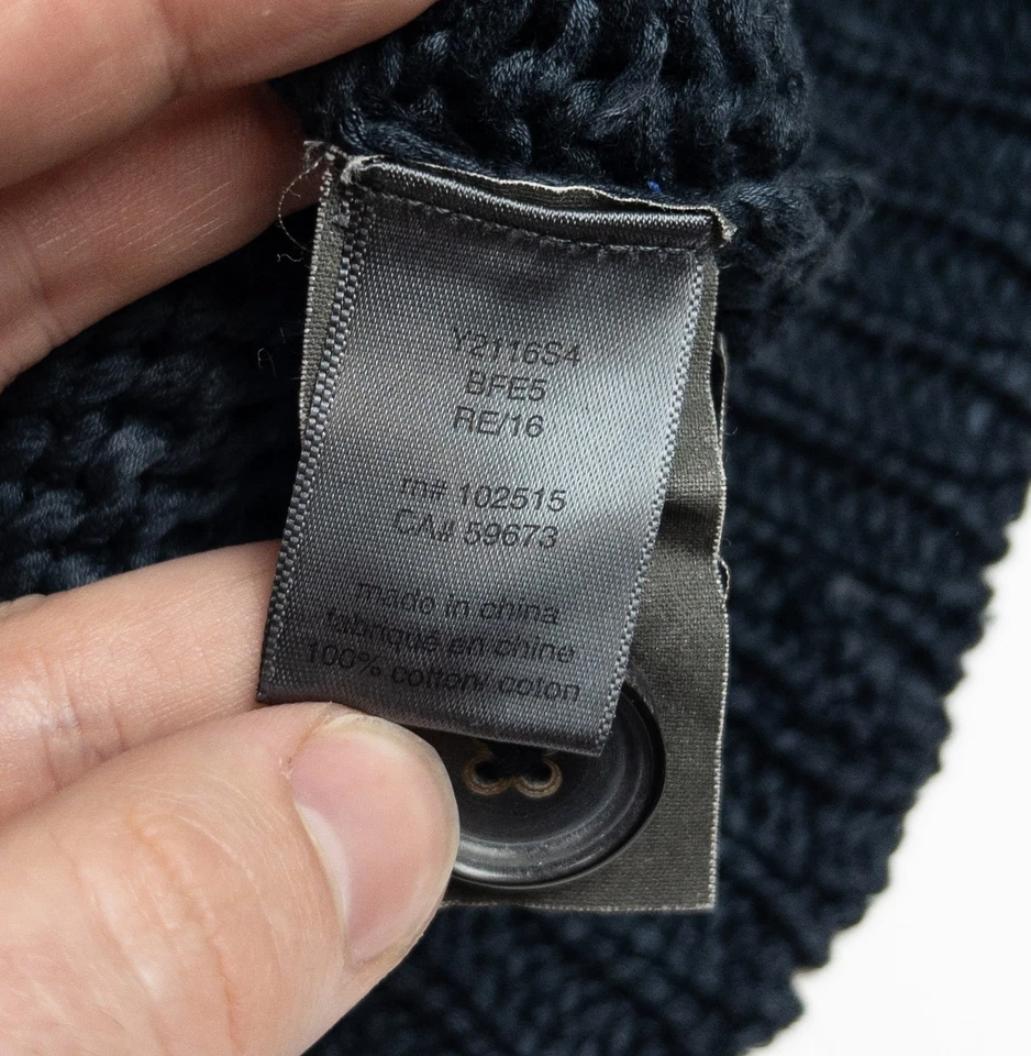 Cárdigan Suéter Colección John Varvatos Para Hombre Pequeño Tejido Botón Delantero Azul Marino Foto 4 de 4