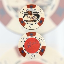 EVEL KNIEVEL 70s DAREDEVIL STUNTMAN LEGEND  ~  *SIGNED* POKER CHIP SOUVENIR GIFT