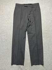 Hugo Boss Jeffrey Dress Pants Mens 34 X 32 Gray Wool Blend Straight Fit USA